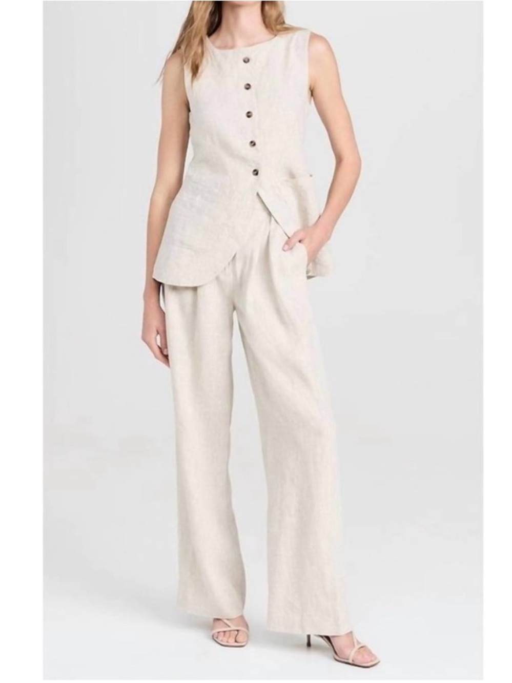 Posse Pants Presley Trousers in Linen Natural Cream